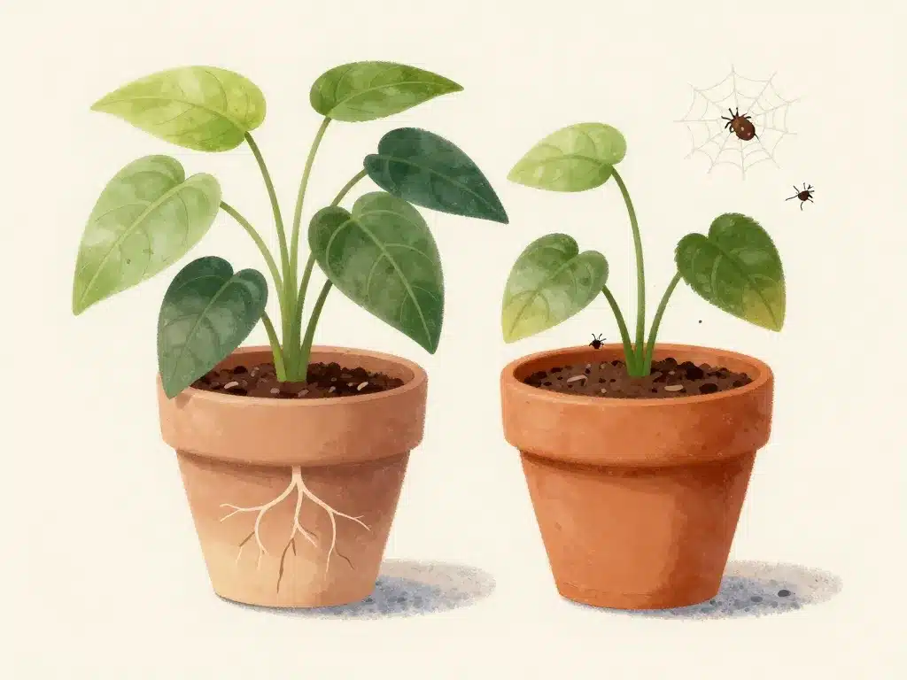 asso pilea ne pousse pas coupe plante problèmes invisibles