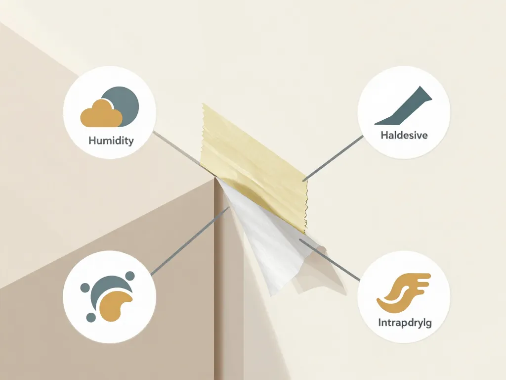 Schéma bandes placo qui se décolle après peinture causes