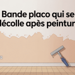 Illustration bande placo qui se décolle après peinture mur