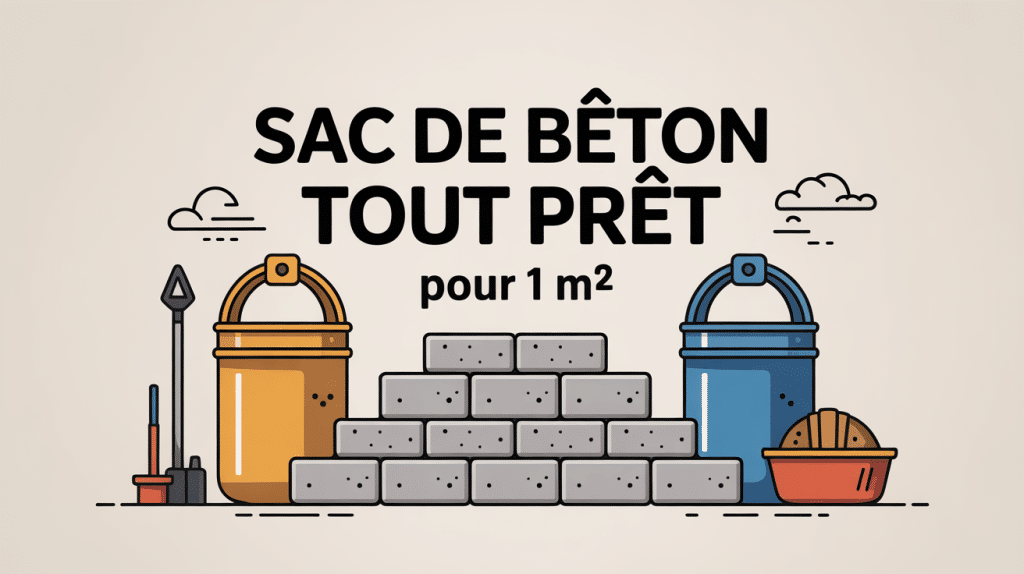 Schéma combien de sac de béton tout prêt pour 1m2 simplifié