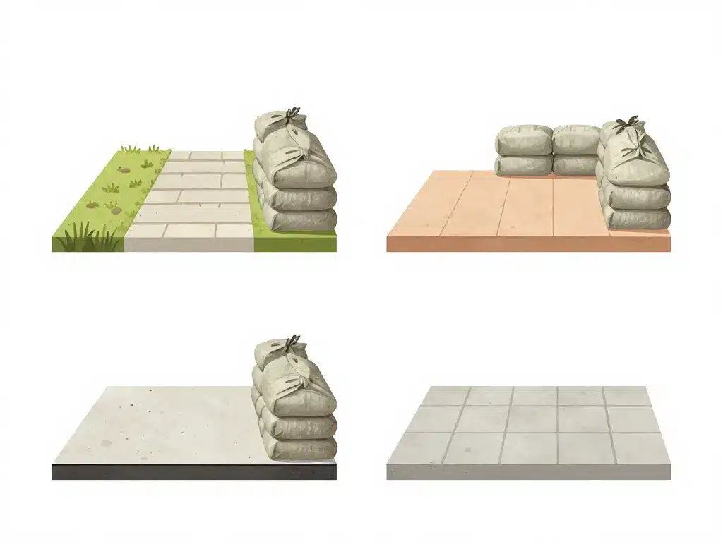 Visuel combien de sac de béton tout prêt pour 1m2 dalle terrasse garage