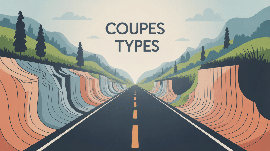 Vue globale coupes types route mur sol