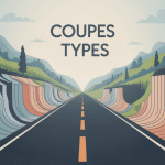 Vue globale coupes types route mur sol