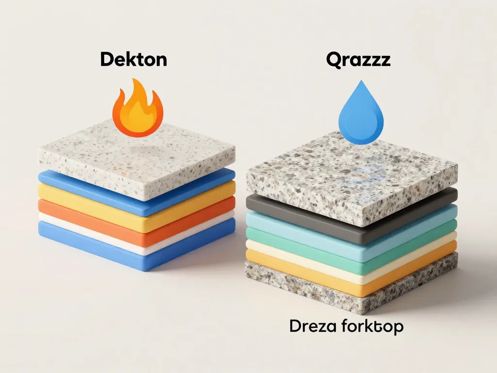 diagramme dekton plan de travail granite quartz