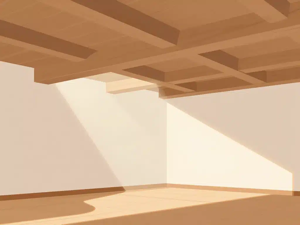eclairage plafond poutre apparente schéma zones d’ombre