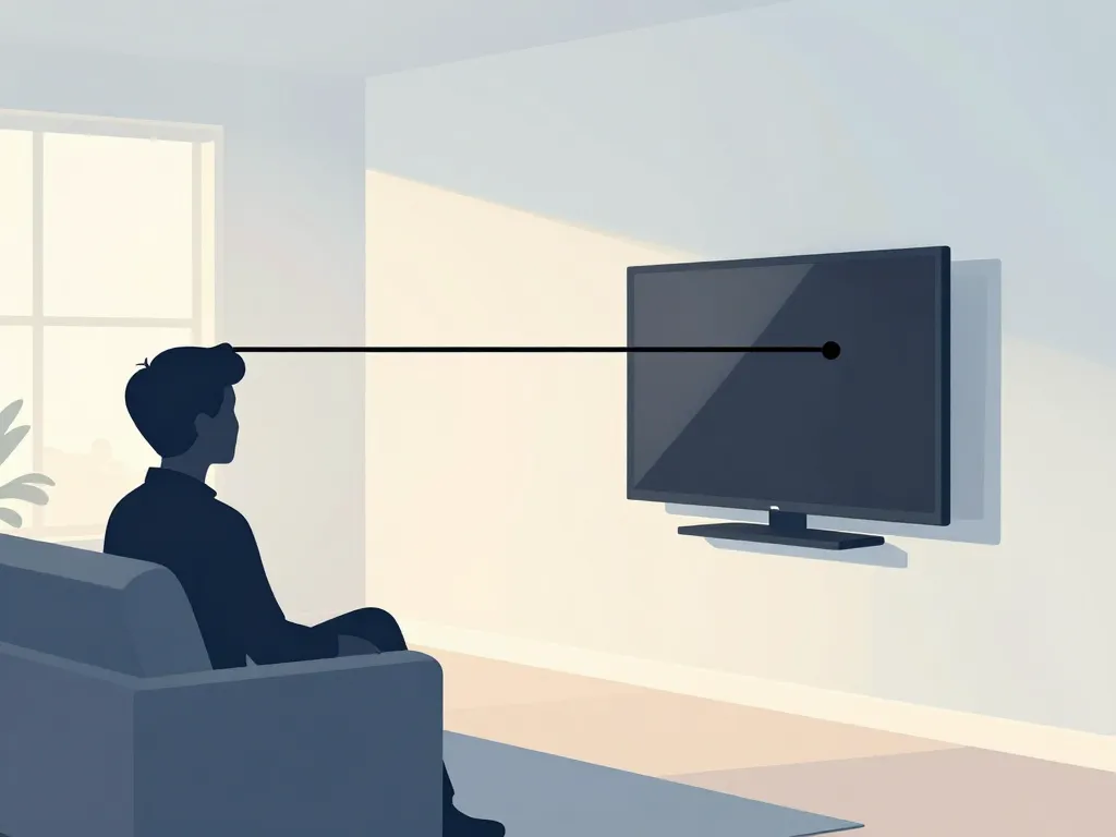 diagramme confort hauteur tele au mur