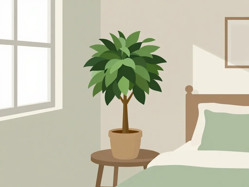 arbre de jade dans une chambre table lumiere douce