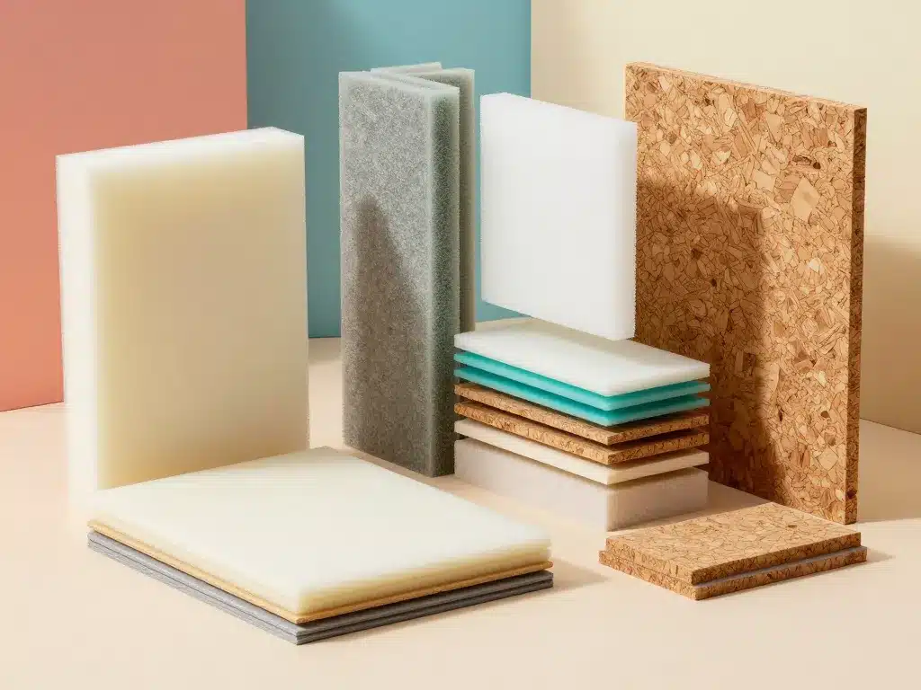 vue produits isolant phonique mince pour mur mousse liège panneau