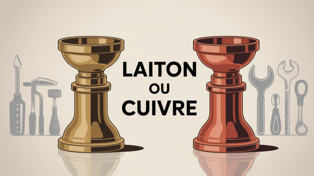 laiton et cuivre comparatif visuel plomberie décoration
