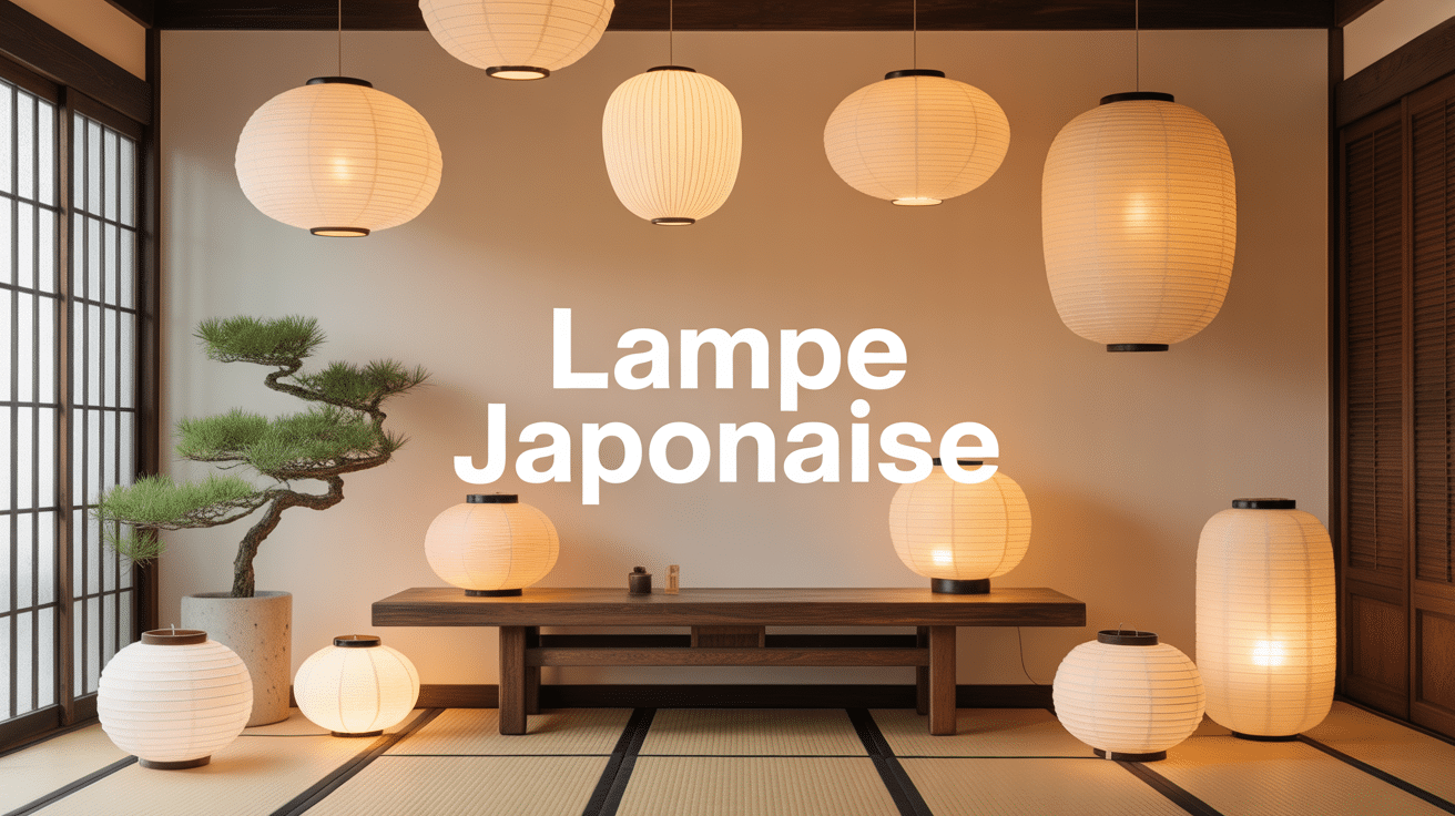 Lampe japonaise design zen lumière douce