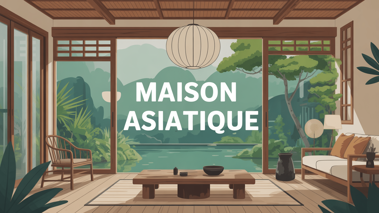 intérieur maison asie zen matériaux naturels