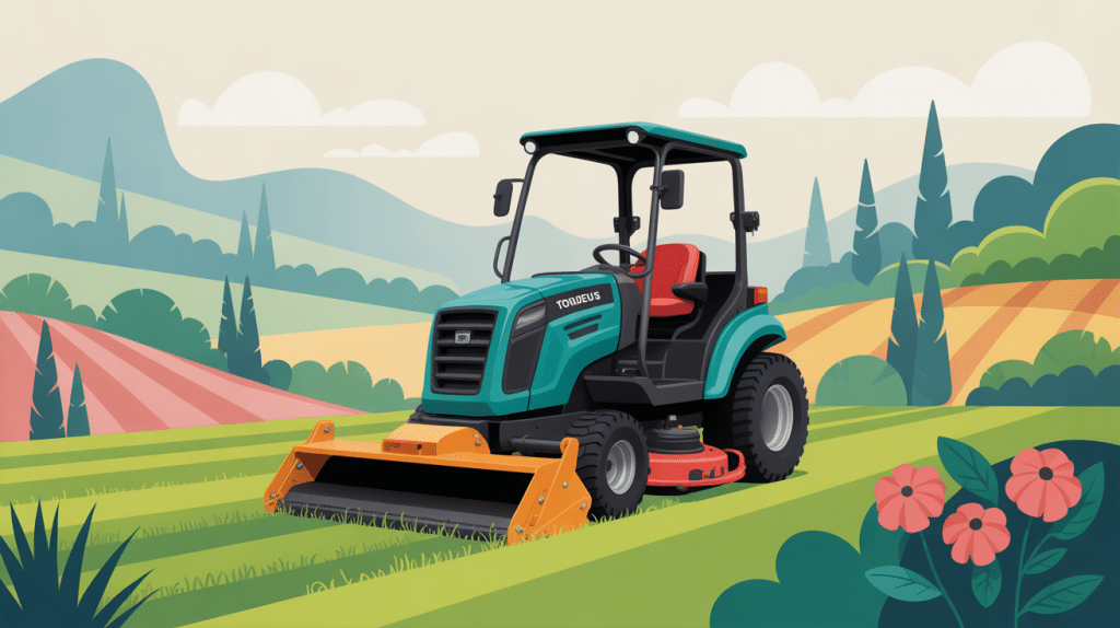 meilleur tondeuse tracteur illustration pour différents terrains