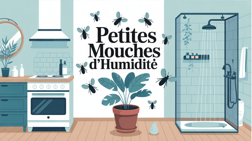 Petite mouche d'humidité intérieur illustration