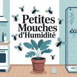 Petite mouche d'humidité intérieur illustration