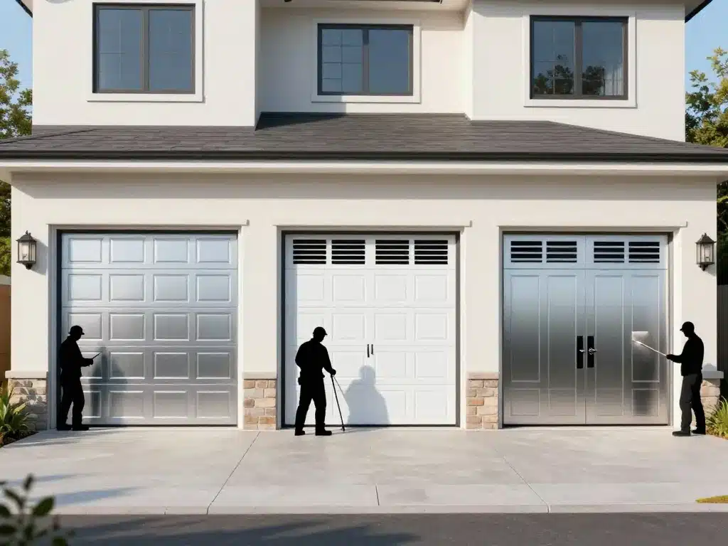 prix de porte de garage sectionnelle installation trois modèles