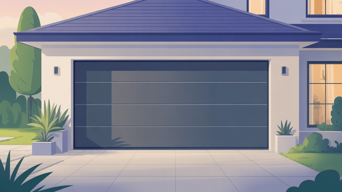 prix de porte de garage sectionnelle vue stylisée sur maison contemporaine