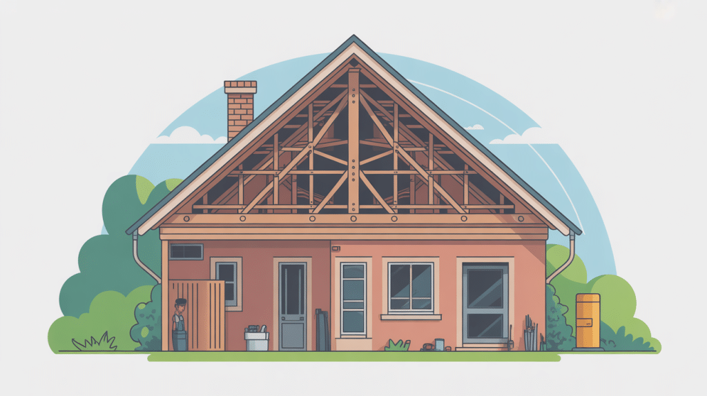 illustration du renforcement de charpente moderne et sécurisée