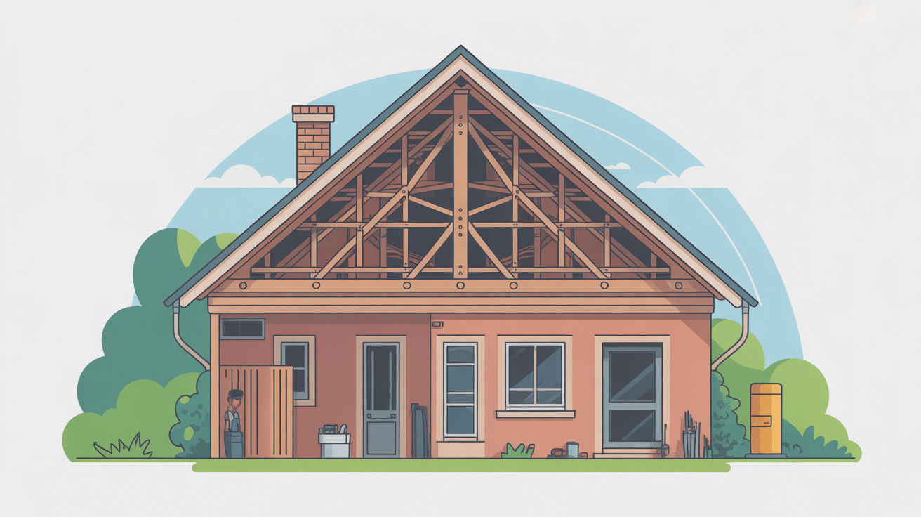 illustration du renforcement de charpente moderne et sécurisée