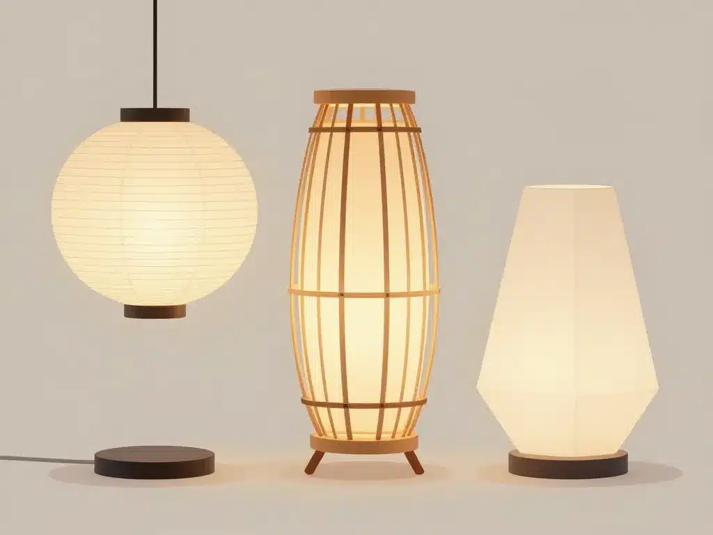 Comparatif styles et matériaux lampe japonaise