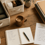 Aide rangement maison table organisée checklist