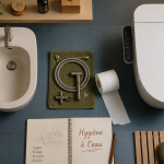 Bidet toilet bidet, WC lavant et accessoires en salle de bain contemporaine