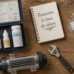 comment remonter le taux de chlore piscine au sel trousse analyse sel et outils
