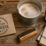 nettoyage terrasse bois savon noir brosse et seau