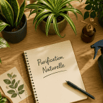 Plantes d'interieur depolluante en pots sur bureau