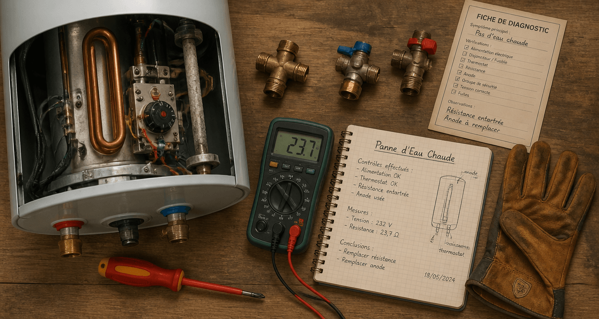 plus d eau chaude chauffe eau diagnostic panne