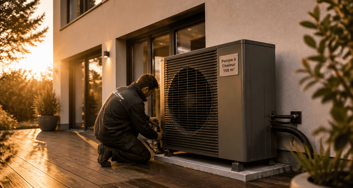prix pompe à chaleur maison 150m2 technicien installe