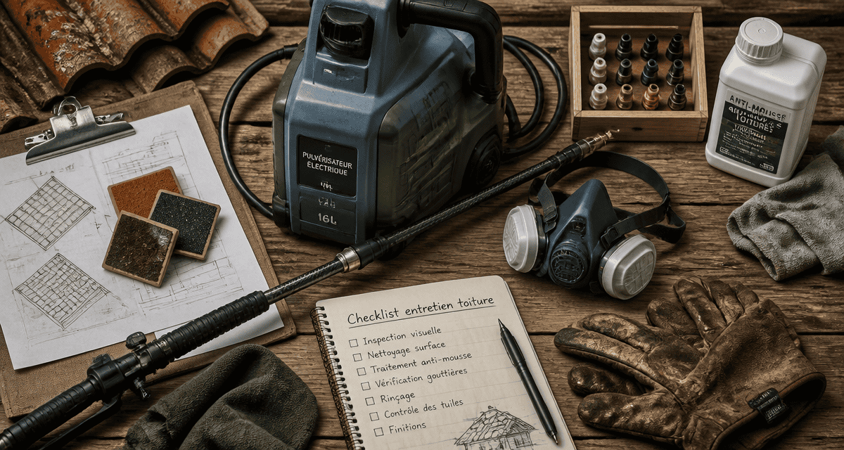 pulverisation toiture outils et checklist
