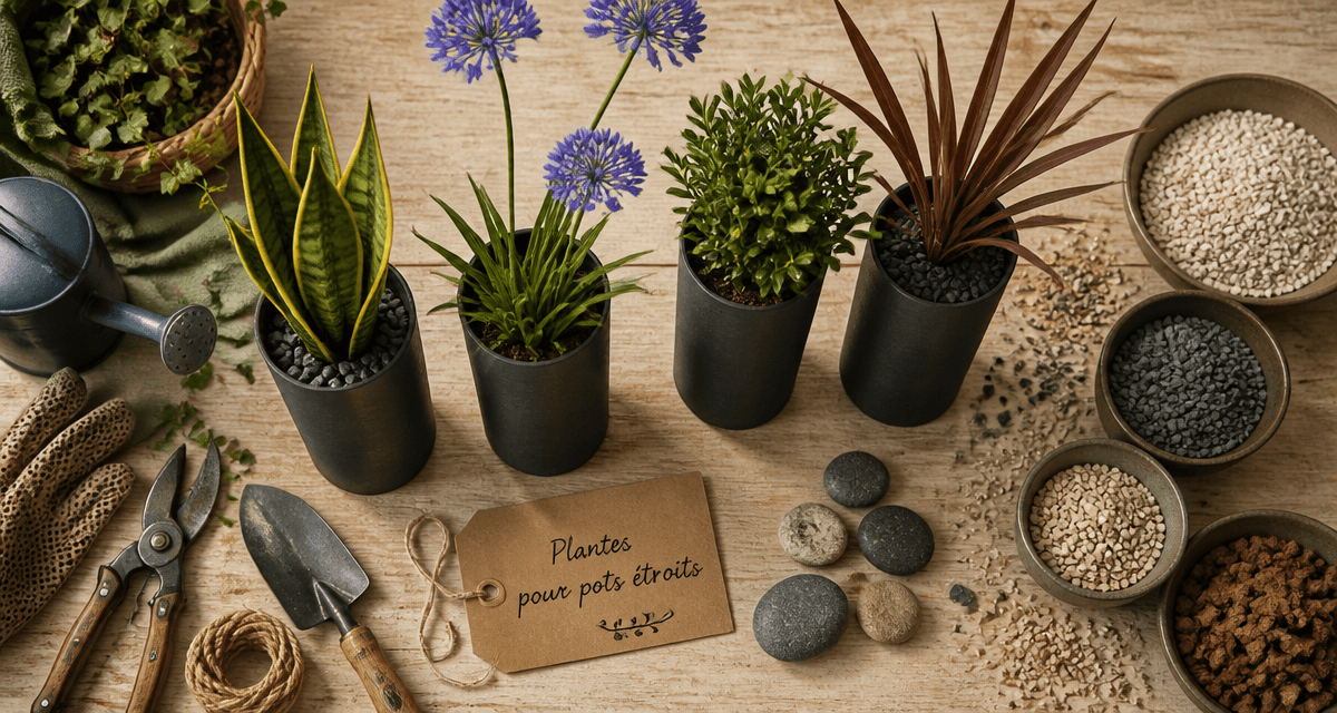 Que planter dans un pot haut et étroit, exemples de plantes