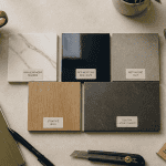 revêtement de plan de travail cuisine échantillons outils