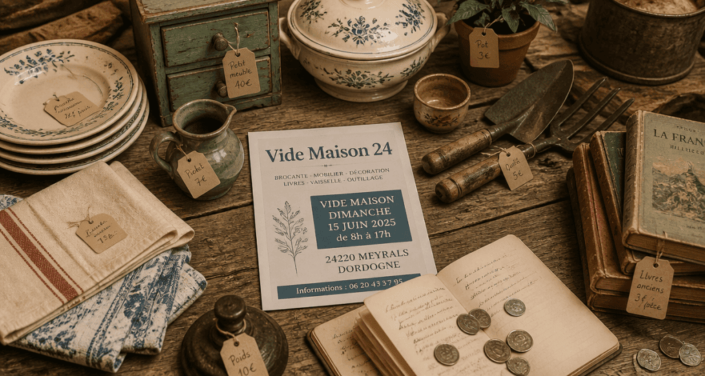 vide maison 24 table objets Dordogne