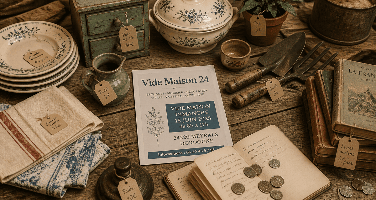 vide maison 24 table objets Dordogne