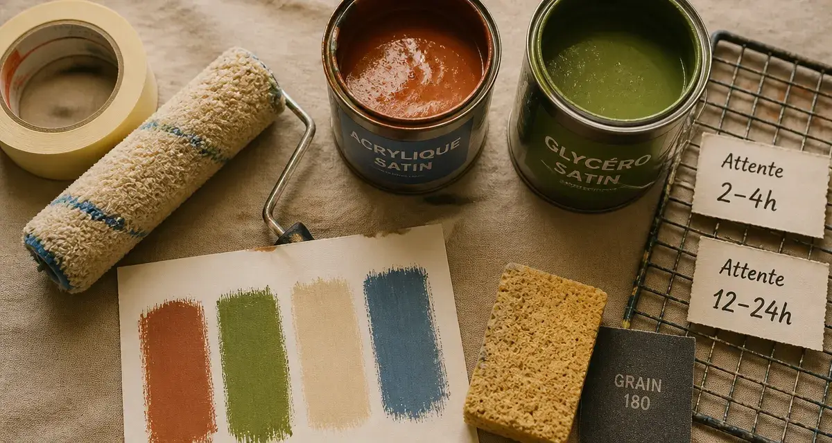 Combien de temps entre 2 couches de peinture : attente 2–4h puis 12–24h pour éviter les défauts