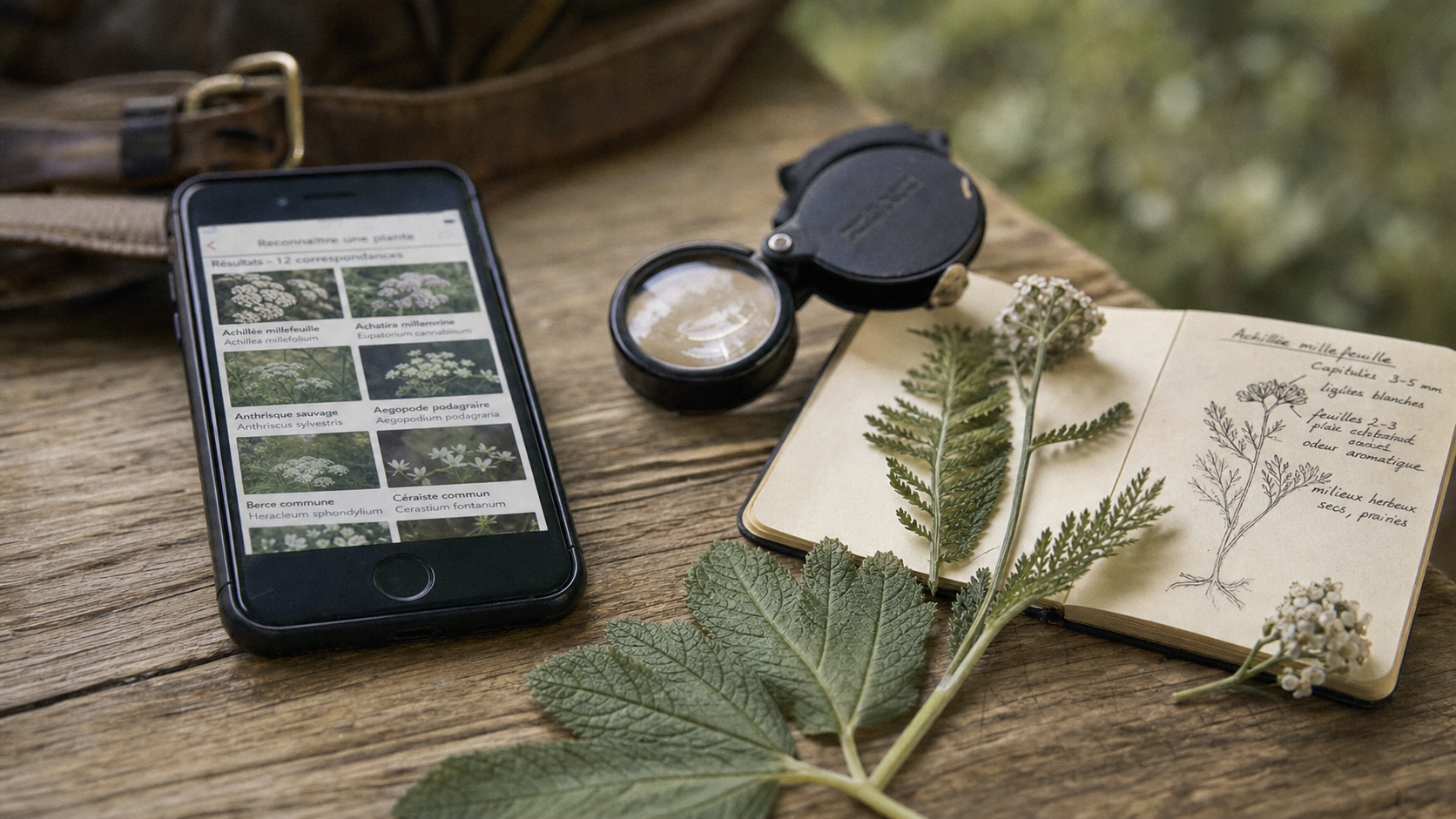 Comment reconnaitre une plante avec outils gratuits : smartphone, loupe et feuilles