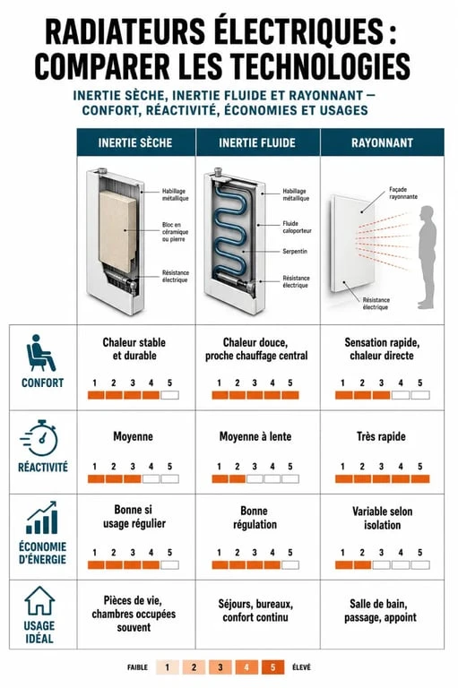 Comparatif des technologies pour le meilleur radiateur électrique