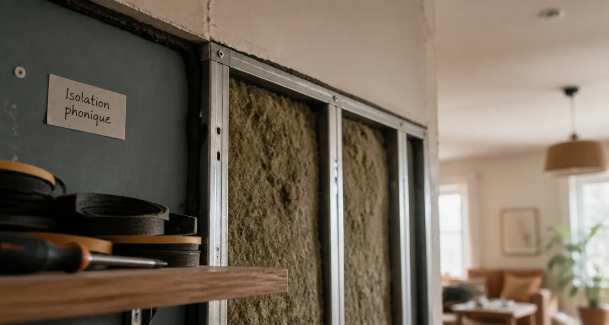 Isoler phoniquement un mur mitoyen : doublage et isolation phonique sur ossature
