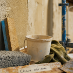 Mur à la chaux extérieur : enduit à la chaux sur parpaing, chaux humide
