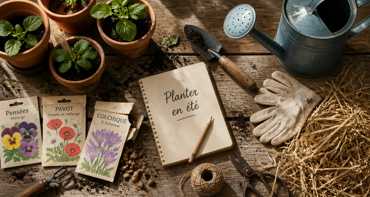 que planter en juillet août fleurs outils et jeunes plants