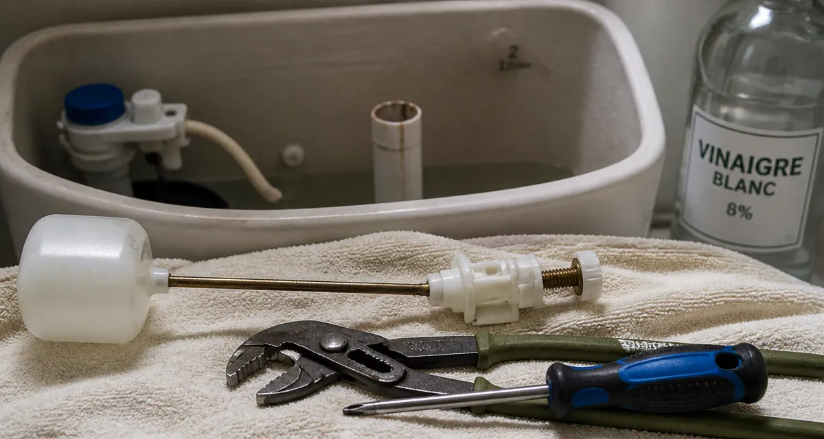 Régler flotteur chasse d eau pour stopper une fuite