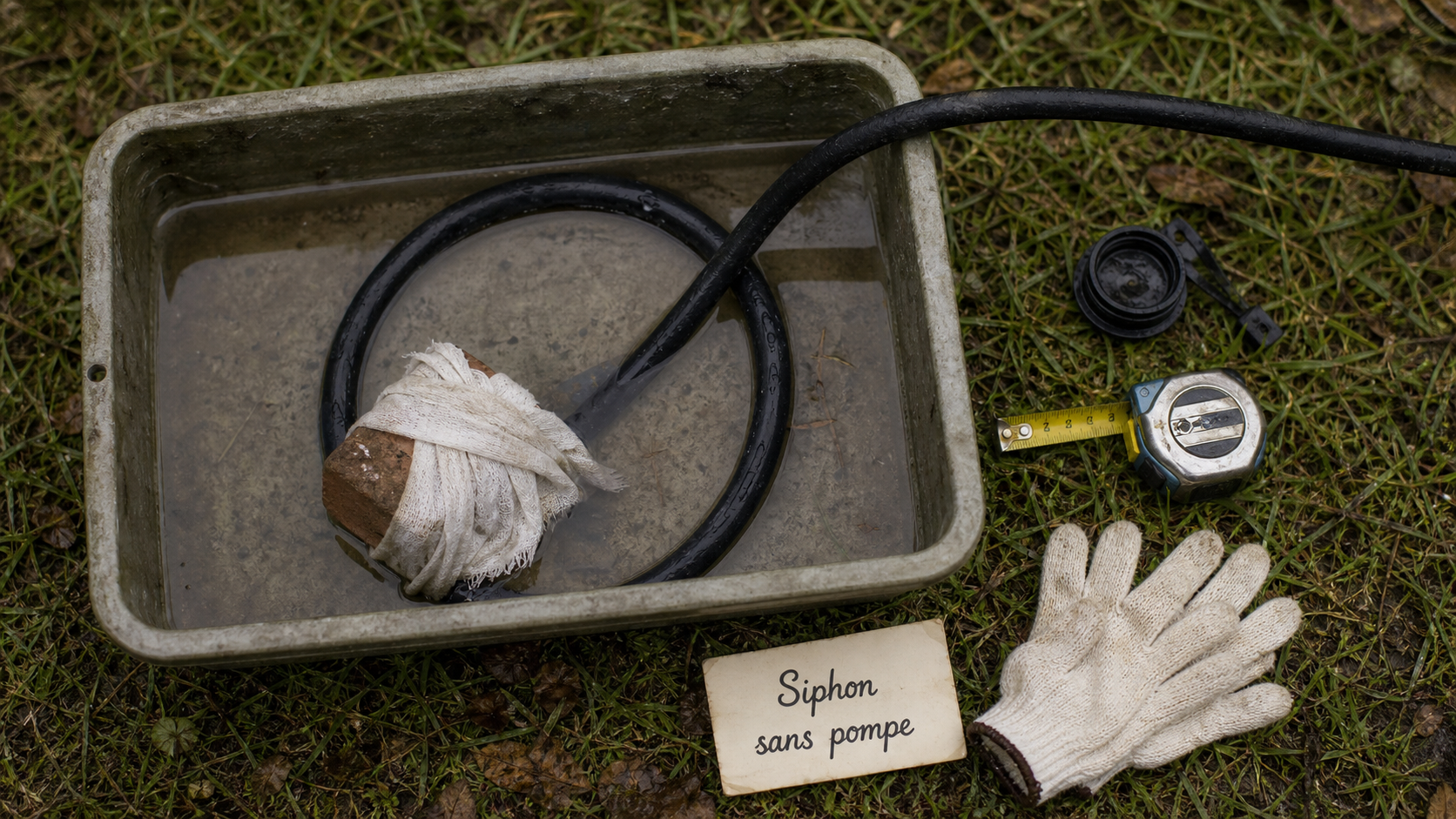 Vider une piscine avec un tuyau : siphon sans pompe