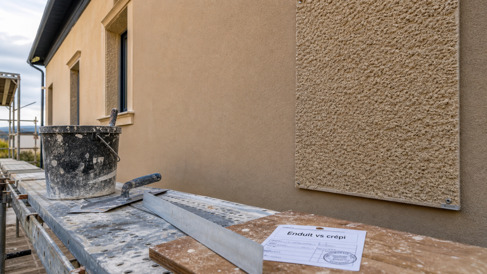 Crépi ou enduit extérieur : rendu sur façade, enduit monocouche vs crépi projeté