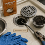 Deboucher la douche : furet et siphon bouchés, gants et vinaigre