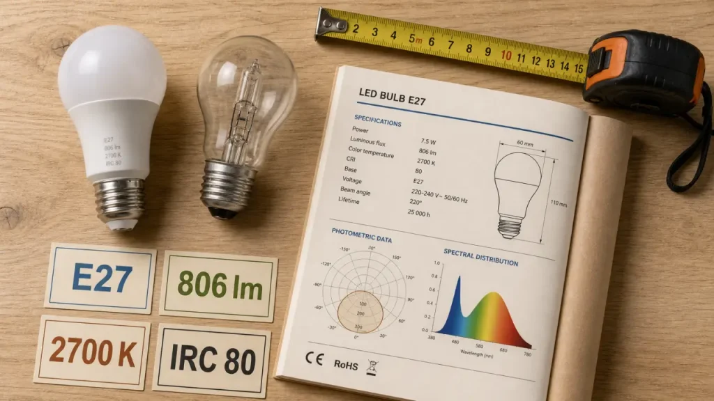 différents types d ampoule : culot, lumens et kelvins