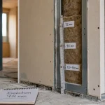 Épaisseur cloison entre 2 chambres : 72, 98 ou 120 mm, cloison sèche acoustique