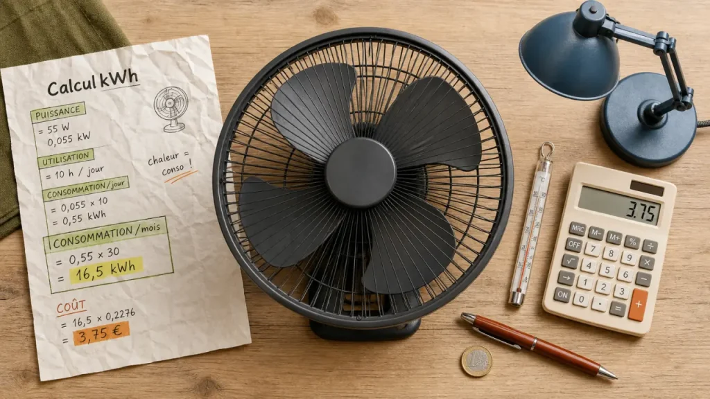 Est ce qu'un ventilateur consomme beaucoup : calcul kWh et coût réel