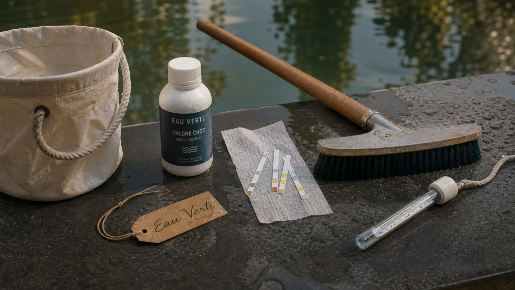 Nettoyer piscine verte : pH, traitement choc et filtration
