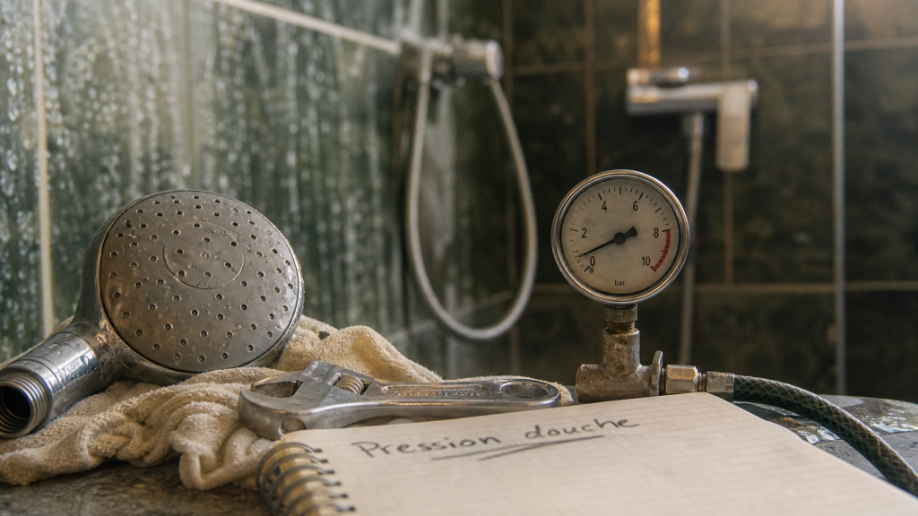 Pas de pression douche : vérifier le pommeau de douche avant de le changer
